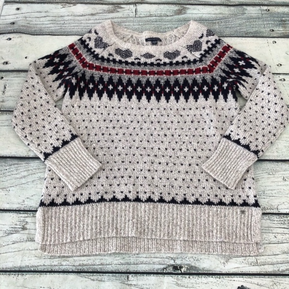 American Eagle colorful pattern sweater S